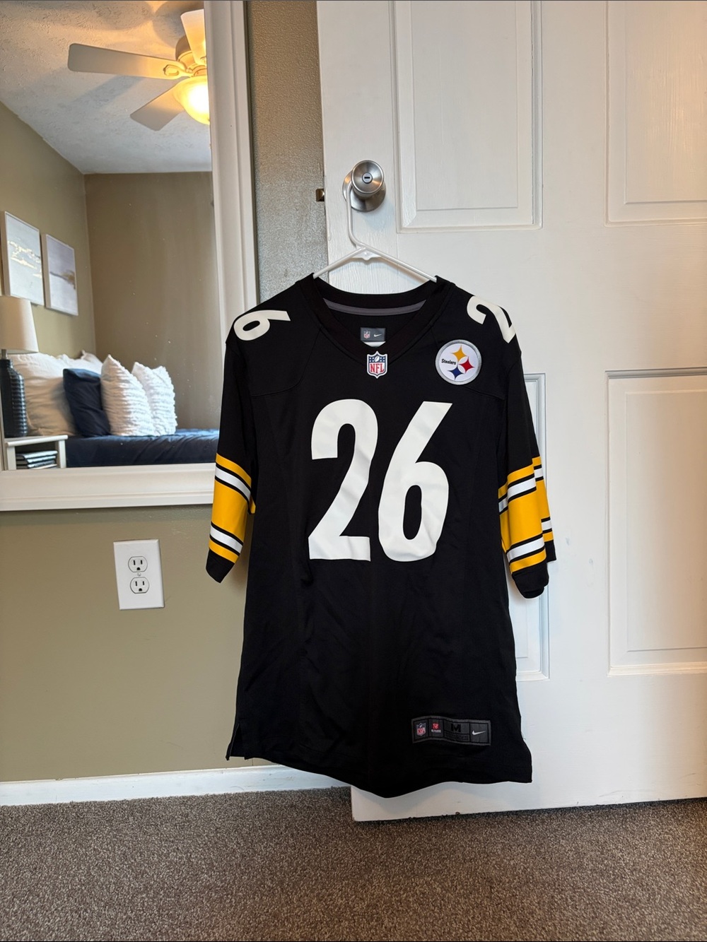 Nike Black and Yellow #26 Bell Pittsburgh Steelers Jersey